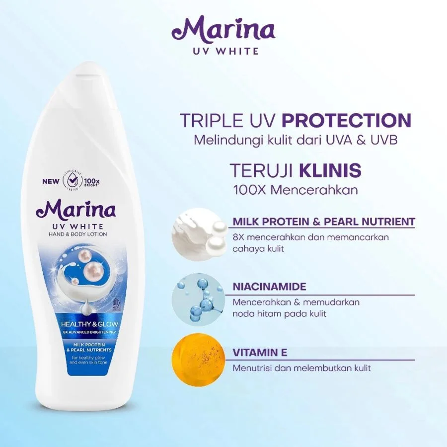 Marina Handbody lotion 460ml healty glow ukuran jumbo